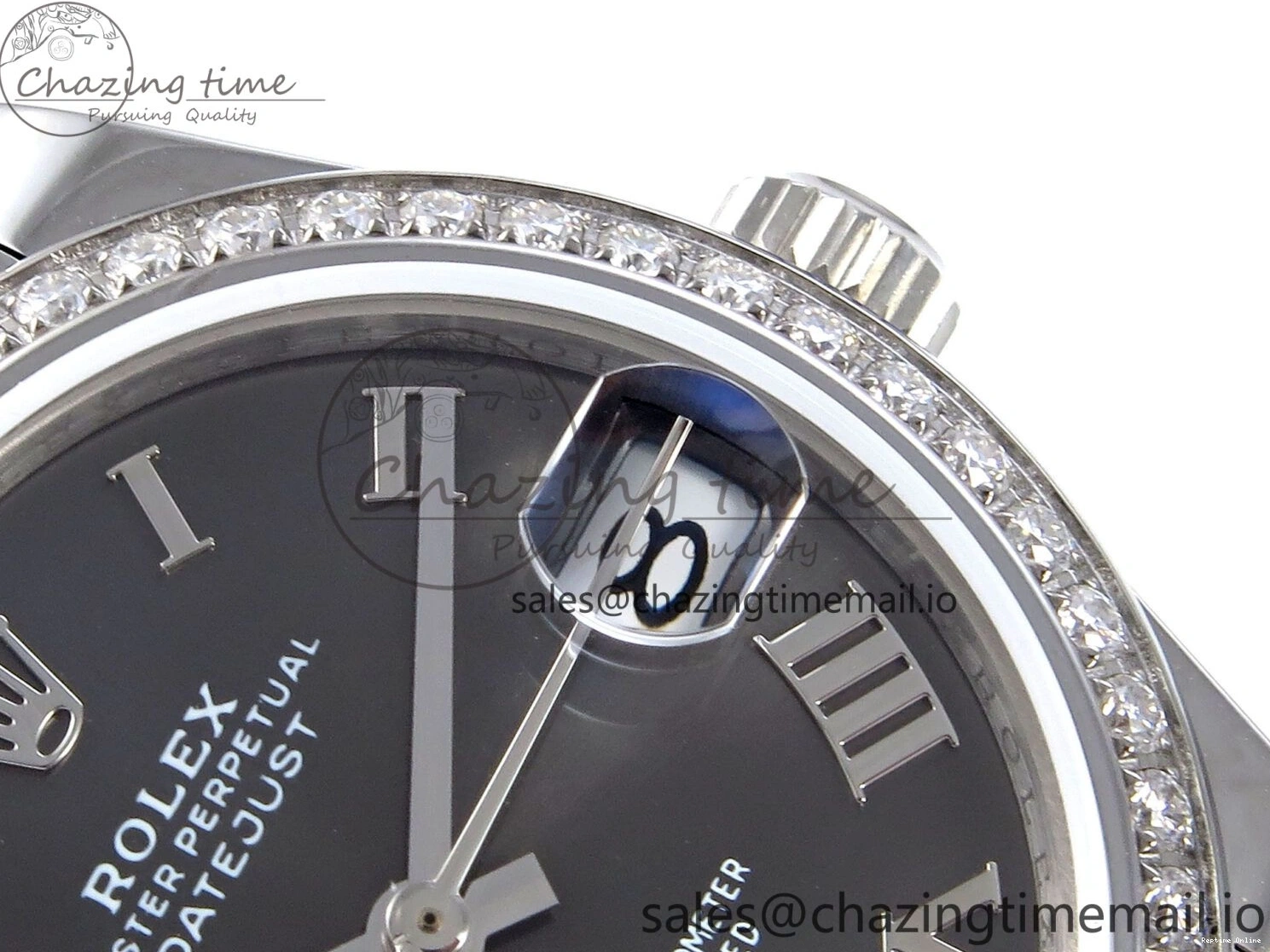 0119 DateJust 31 278384RBR JARF 1:1 Best Edition 904L Steel Gray Roman Diamonds Dial on SS Jubilee Bracelet HZ Classic 875